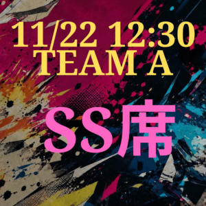 辞表届けオブ・ザ・パーリナイ！！11月22日12時半 SS席【TEAM A】